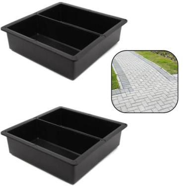 Imagem de Kit c 2 Molde Piso Retangular Forma Dupla Base Concretado Lajota 20x10