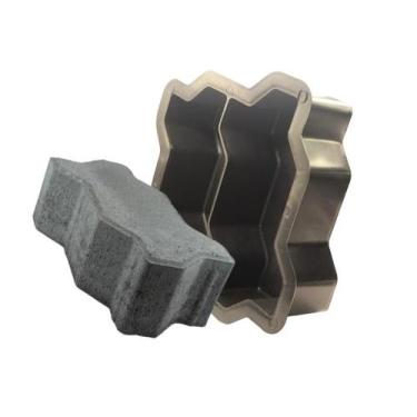 Imagem de Forma Paver Grande Bloquete 24x10x8 Alto Chão Intertravado 16 Faces Co