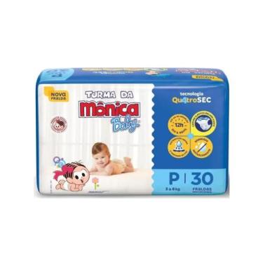 Imagem de Fralda Turma da Mônica Baby - Tam P - 30 Fraldas - ATACADO BARATO