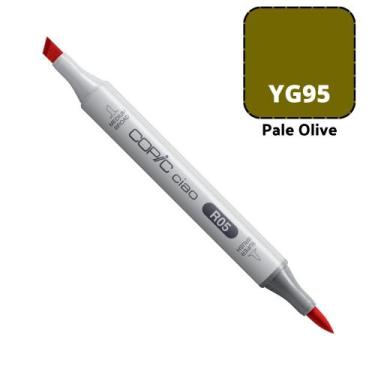 Imagem de Caneta Marcador Copic Ciao Ponta Dupla Cor Pale Olive, YG95 PALE OLIVE
