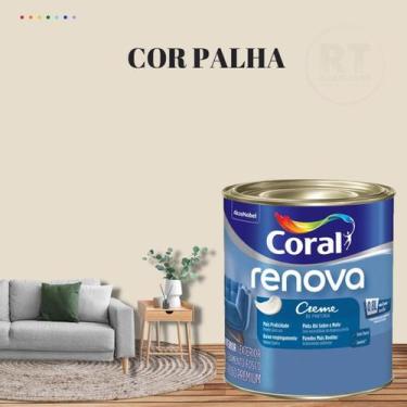 Imagem de Tinta Parede Marrom Acrílica Fosca Renova 800ml - Coral, PALHA