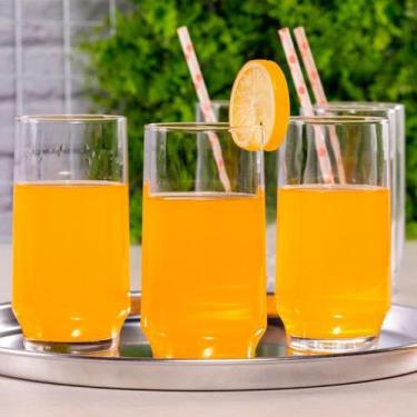 Imagem de Jogo com 6 Copos de Vidro Lights 300ML Long Drink Bebidas Suco - NADIR