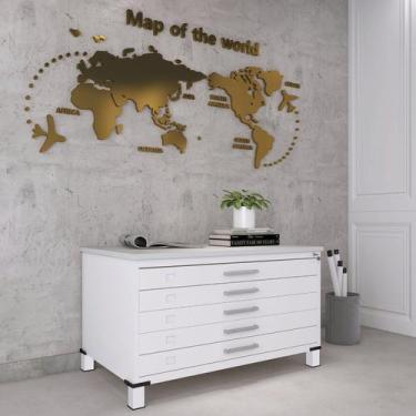 Imagem de Mapoteca Mont 5 Gavetas 71,3cm X 120,4cm Aço - Pandin Móveis
