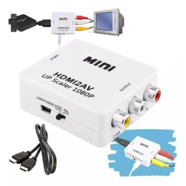 Imagem de Adaptador Imagem E Áudio Hdmi Para Tv De Tubo Rca + Cabo Av - Nova Voo