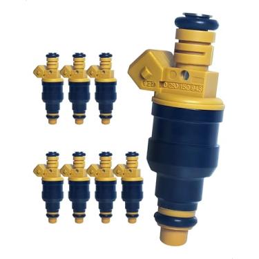 Imagem de Amblee Injetor de combustível de 8 unidades compatível com veículos Ford, Lincoln, Mercury - E150, E250, E350, E450, F150, F250, F350, Mustang, Bronco, Navigator, Cougar- V8 4.6L/5.0L/5.4L/5.8L