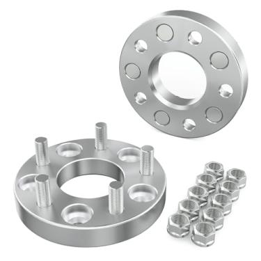 Imagem de Cmd motoring Espaçadores de roda forjados 5x115 25 mm (1 polegada) Hubcentric 71,5 mm Furo M14x1,5 - Espaçador CNC compatível com Dodge Charger 2006-2023, Challenger 2011-2023, Magnum 2005-2008, (2