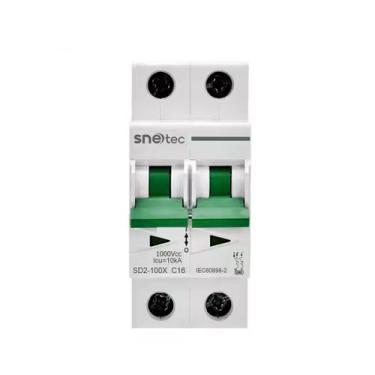 Imagem de Disjuntor Snetec 2P 1000V 10A - 63A DC Proteção Fotovoltaica, 16A