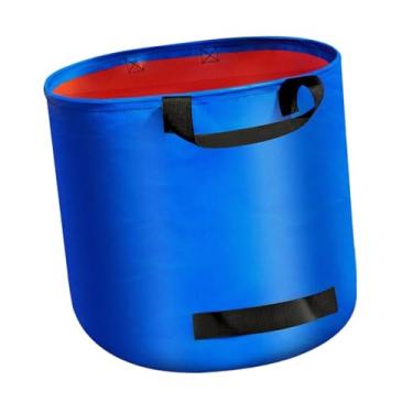 Imagem de Generic Saco de folhas, saco de lixo de jardim, recipiente de armazenamento com alças reforçadas para folhas, piscina, reciclagem de lixo externo, 160l