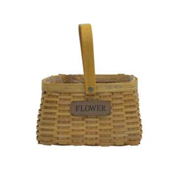 Imagem de CESTO DE VIME COM CALÇA EM MADEIRA 24 X 18 X 13,5 CM