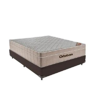 Imagem de Base Cama Box Casal Blindada + Colchão Molas Ensacadas Ortobom Airtech