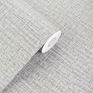 Imagem de Papel de Parede Adesivo 3D Textura Linho - KIT com 5m x 45cm, Efeito Têxtil para Sala, Quarto e Escritório(A144,20M)