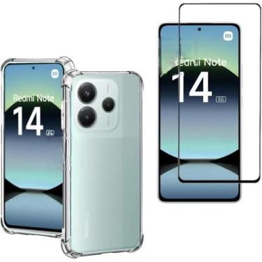 Imagem de Kit Capa Anti Impacto e Película De Vidro 3D 9D Para Redmi Note 14 5G 