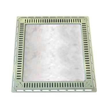 Imagem de Tampa Casa Máquina Piscina Rebaixada Simples Grelha 80x80 B1