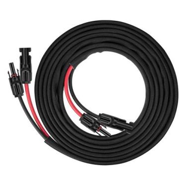 Imagem de Cabo de extensão de painel solar Geosiry 10AWG 6mm² 6m com conectores