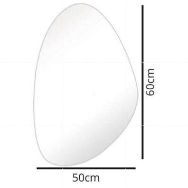 Imagem de Espelho Sem Forma Orgânico 50x60 Grande Espelho Diferente Decoração Ba
