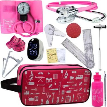 Imagem de Kit Fisioterapia Maleta Goniometro Martelo Buck Completo - Love Saude,