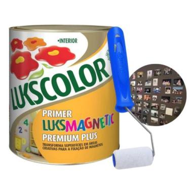 Imagem de Tinta Magnética Paredes Lukscolor 900ml + Rolo Lã 5cm Tigre