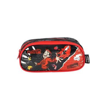 Imagem de Estojo Enaldinho Duplo Youtuber Juvenil Meninos Necessáire, Preto