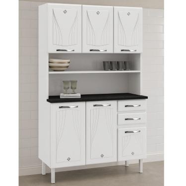 Imagem de Cozinha Compacta em Aco 6 Portas 2 Gavetas com Tampo Star New Telasul