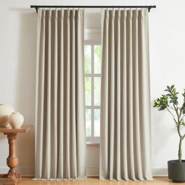 Imagem de Cortinas Vision Home Sand Pinch de linho blackout plissado 280x270cm