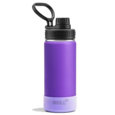 Imagem de Garrafa de água infantil Thermos Mollcity 473ml em aço inoxidável