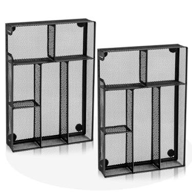 Imagem de Organizador de gaveta de mesa, organizador de gaveta de escritório com 6 compartimentos, organização de mesa de malha de metal e acessórios para papelaria, maquiagem, sala de ferramentas, escola e