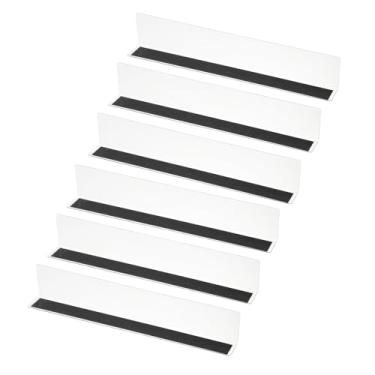 Imagem de PATIKIL Pacote com 6 divisórias de prateleira para organização de armários, 35 x 3,8 x 3,5 x 6,8 cm, separador magnético de acrílico para armário de cozinha, prateleiras de armário de cozinha