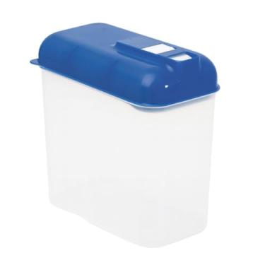 Imagem de Pote Porta Sabão Com Tampa E Dosadora 1,5l Organizador Lavanderia Multiuso Porta Ração 1 Kg Premium