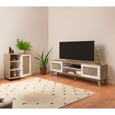 Imagem de Conjunto Sala Charlotte: Rack 4525 + Buffet 4521