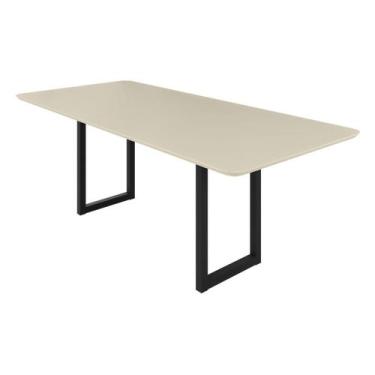 Imagem de Mesa para Sala de Jantar 160x90cm com Vidro Itália - PAONANDA DECOR