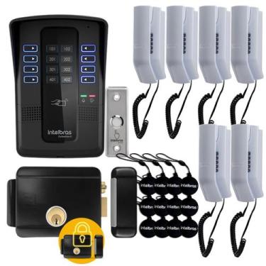 Imagem de Porteiro Collective 6 Pontos Com Fechadura 12 Xid Intelbras