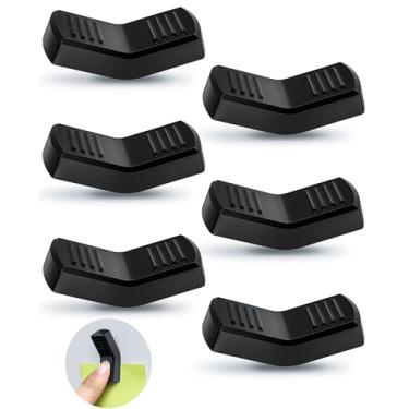 Imagem de Ímãs de geladeira N52 Ímãs de geladeira magnético com uma mão para quadro branco magnético, placa de metal para escritório, casa e cozinha (preto, 6)