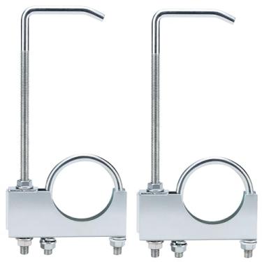 Imagem de Braçadeira de exaustão com encaixe em tubo de escape de 7,6 cm, gancho de silenciador traseiro, cabide universal para sistema de exaustão para tubo de escape de caminhão de carro (2 peças)