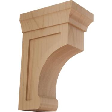 Imagem de Ekena Millwork Suporte de madeira BKTW02X04X06GOAL, 6,5" L x 10,6" P x 15,5" A, amieiro
