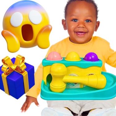 Imagem de Mix Brinquedos Educativos Bebê Kit Cubos Encaixe peças Volante Musical xilofone Escolha Seu Presente natal Ideal caranguejo fujão pinguim para banho criança 1 ano (Martelinho baby)