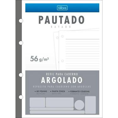 Imagem de Refil Tiliflex Para Caderno Argolado Colegial 80 Folhas 56g-m² Tilibra