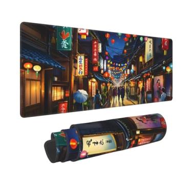 Imagem de CANFLASHION Tapete de mouse Tokyo Street, tapete de mesa de escritório 80 x 28 cm, mouse pad grande para jogos, XL estendido à prova d'água para computador com base de borracha antiderrapante, 300 x