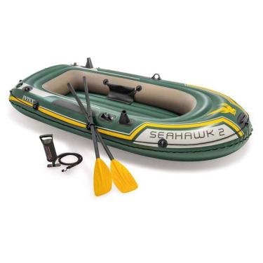 Imagem de Barco Bote Inflável Intex Seahawk 200 Kg Par De Remos Bomba-Unissex