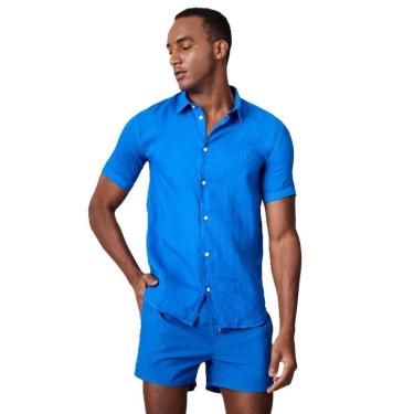 Imagem de Camisa Manga Curta Linho Tinturado Reserva-Masculino