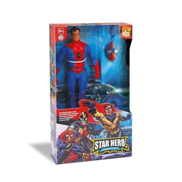 Imagem de Boneco Articulado Star Hero Azul EC ST - Brinquedo de Super-Herói - BE