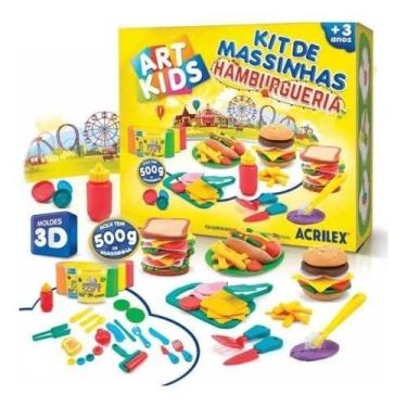 Imagem de KIT HAMBURGUERIA 500G EC ST - Massinha de Modelar - ACRILEX