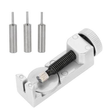 Imagem de Chiffonade Kit de reparo de pulseira de relógio de metal de 4 cm com design giratório ajustável, para manutenção "faça você mesmo", serve para a maioria das pulseiras, Prata