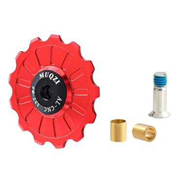 Imagem de tensor, polia de rolamento de roda de Jóquei de cerâmica Desviador traseiro de tensão de para de montanha de , 13T Vermelho