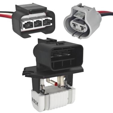 Imagem de Resistor de ventilador de resfriamento do motor 25385-07550 25385-A6000 com conector de chicote elétrico para Hyundai Elantra Sonata & Kia Forte Optima Soul 2011-2017 - Substitui 2538507550 25385A6000