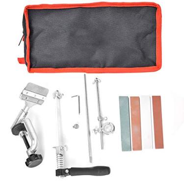 Imagem de Conjunto de afiador de ângulo fixo, de afiação de moedor de metal com 4 peças de pedra de amolar para afiação e manutenção de facas