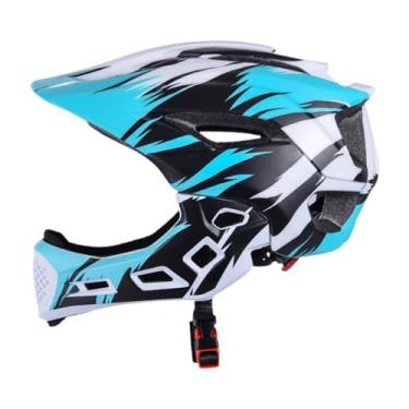 Imagem de UGPLM Capacete de bicicleta para crianças, respirável, destacável, moderno e portátil para meninos e meninas, capacete para ciclismo ao ar livre, Preto Branco Azul