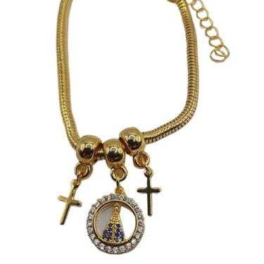 Imagem de Esta pulseira apresenta um pingente e exala uma aura nobre e elegante(Aparecida redondo)