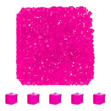 Imagem de Mandala Crafts Contas de cristal rosa choque de 3 mm – 500 contas de vidro facetadas para fabricação de joias, suprimentos de contas, artesanato DIY, pulseiras, colares, brincos e contas