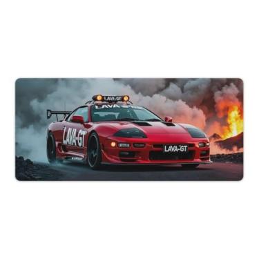 Imagem de HouLaiZhe JDM Tapetes de mouse esportivos para carro vulcão estrada drift jogos JDM tapetes de mesa de carro grandes para teclado de mesa tapete de computador 40 x 90 cm