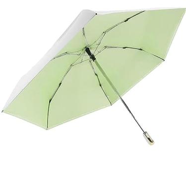 Imagem de LMJYU Guarda-chuva dobrável automático feminino guarda-chuva portátil com bolso